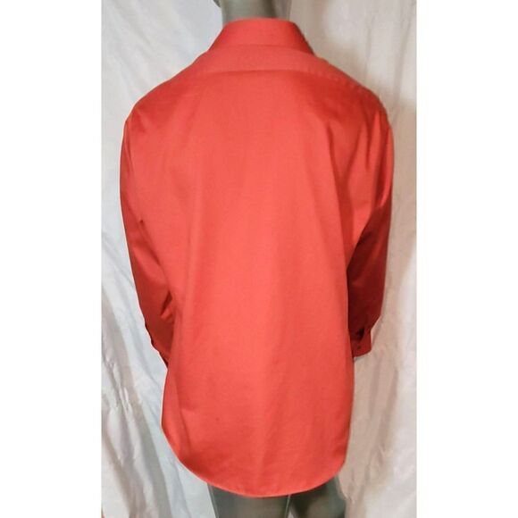 NWOT - Van Heusen Regular Fit Lux "Red" Sateen Date Dress Shirt - 17.5 - Picture 2 of 8